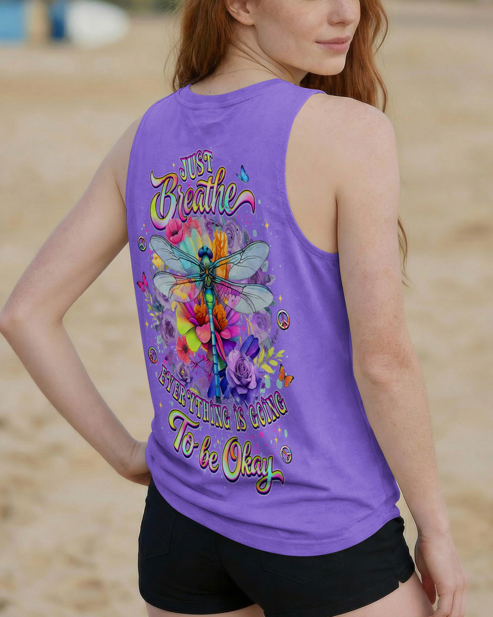 JUST BREATHE DRAGONFLY ALL OVER PRINT - YHLT0902262