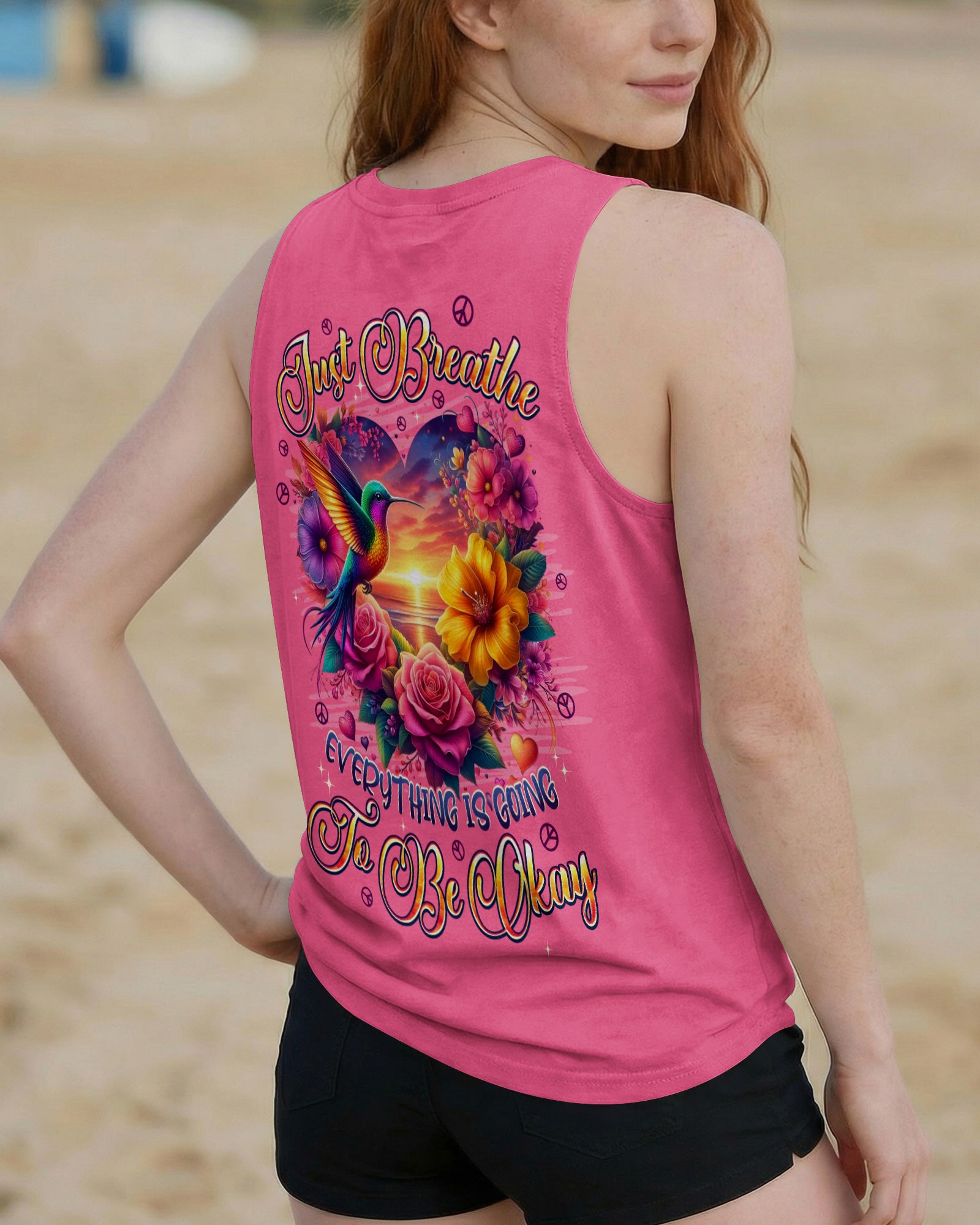 JUST BREATHE HUMMINGBIRD ALL OVER PRINT - TYPQ0602262