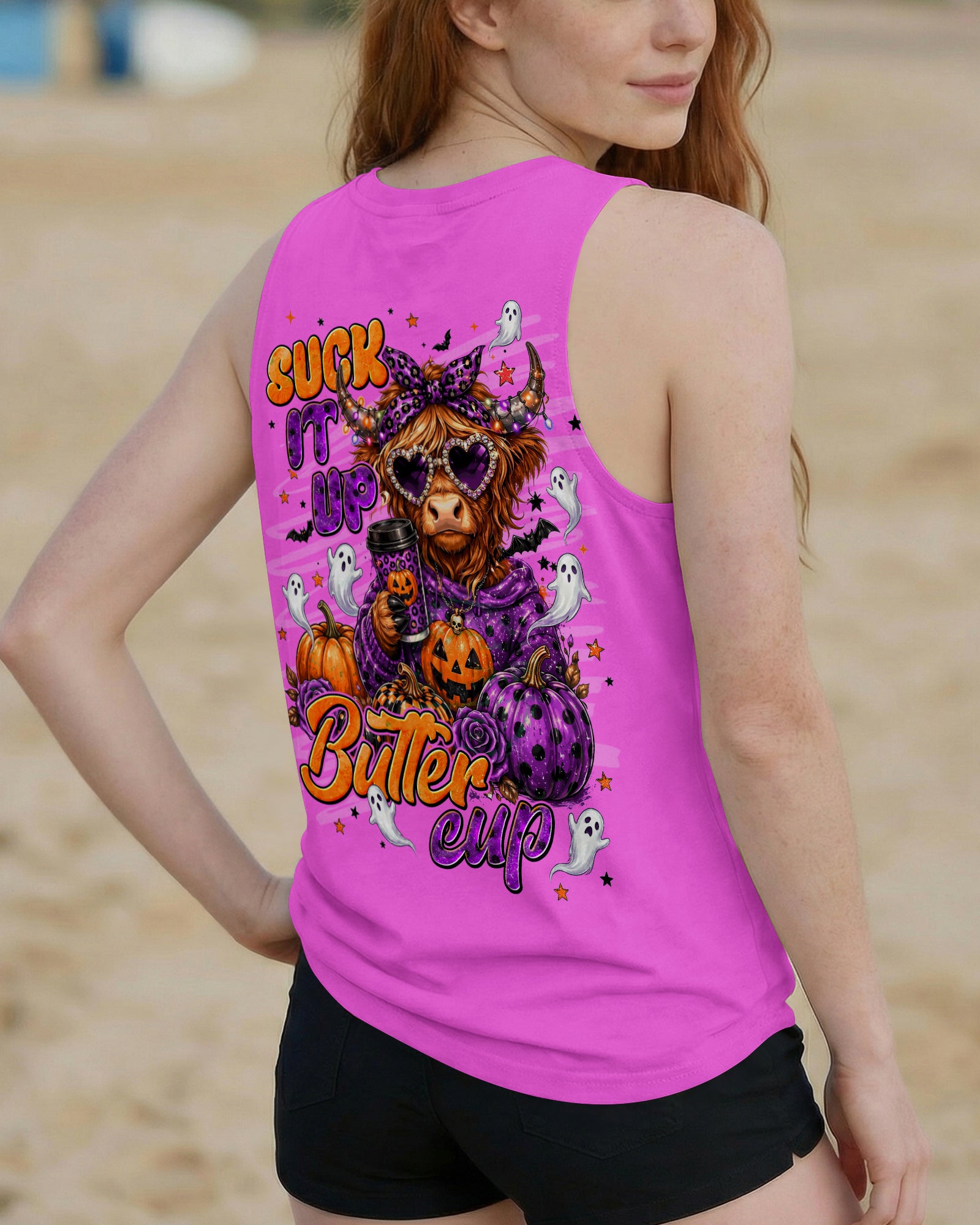 SUCK IT UP BUTTERCUP HIGHLAND COW HALLOWEEN ALL OVER PRINT  - TLNT2207261