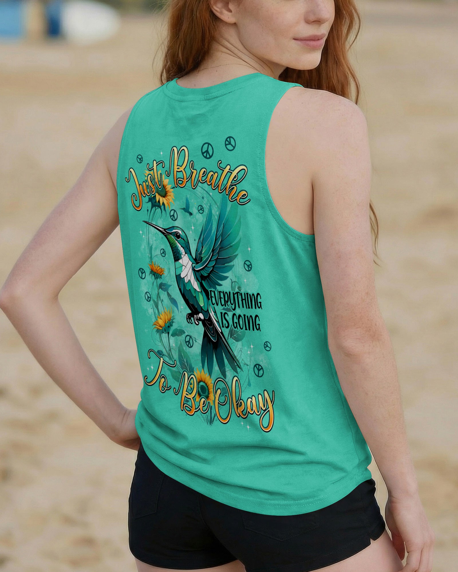 JUST BREATHE HUMMINGBIRD ALL OVER PRINT - TYPQ2702262