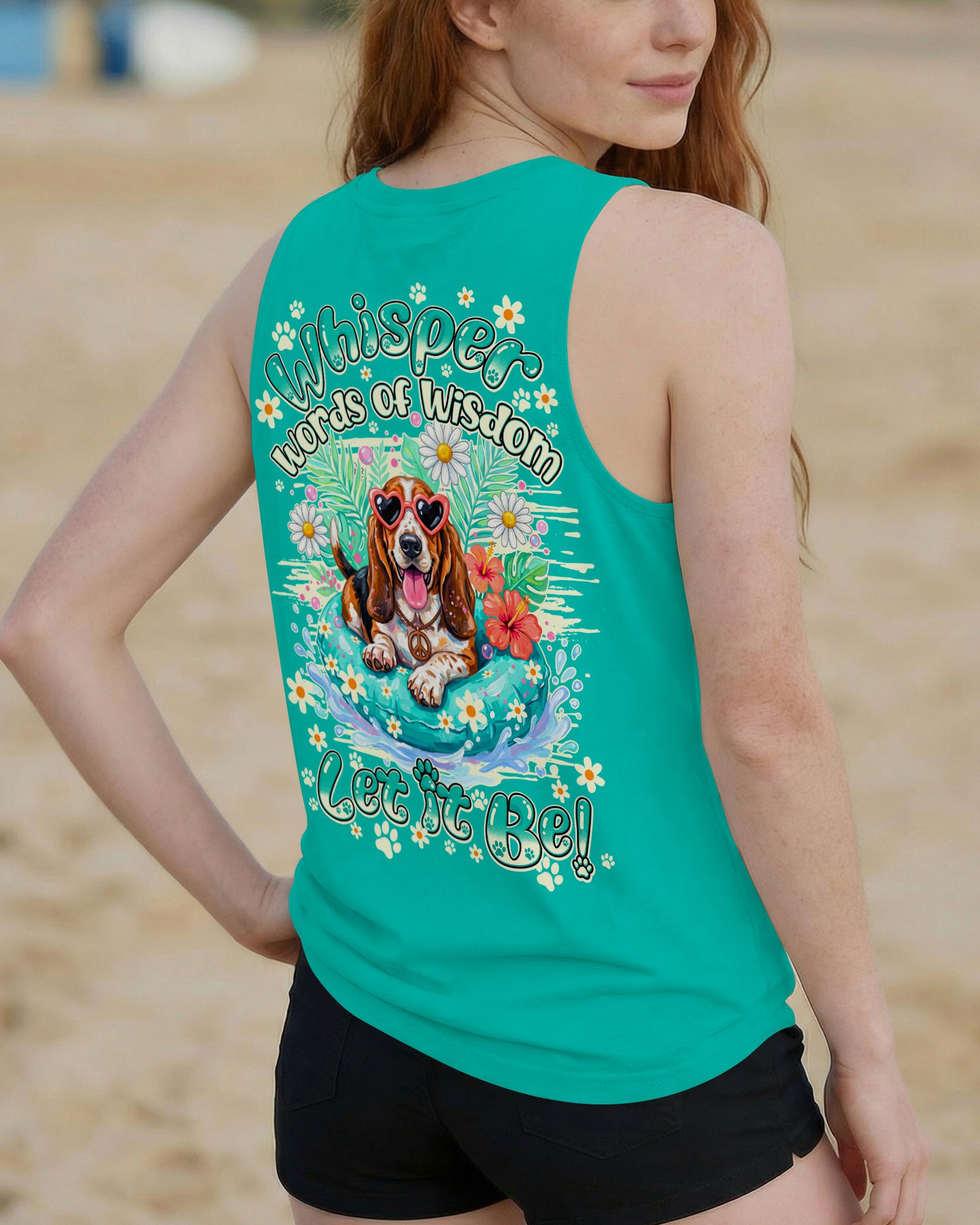 WHISPER WORDS OF WISDOM LET IT BE BASSET HOUND DOG ALL OVER PRINT - TY2904261