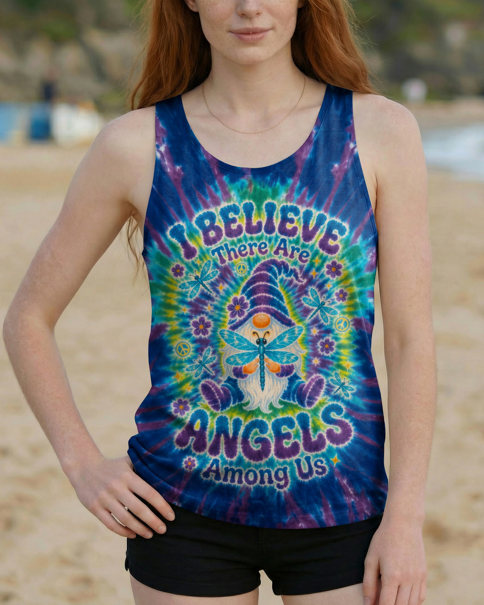 I BELIEVE ANGELS AMONG US GNOME ALL OVER PRINT - RI2107262
