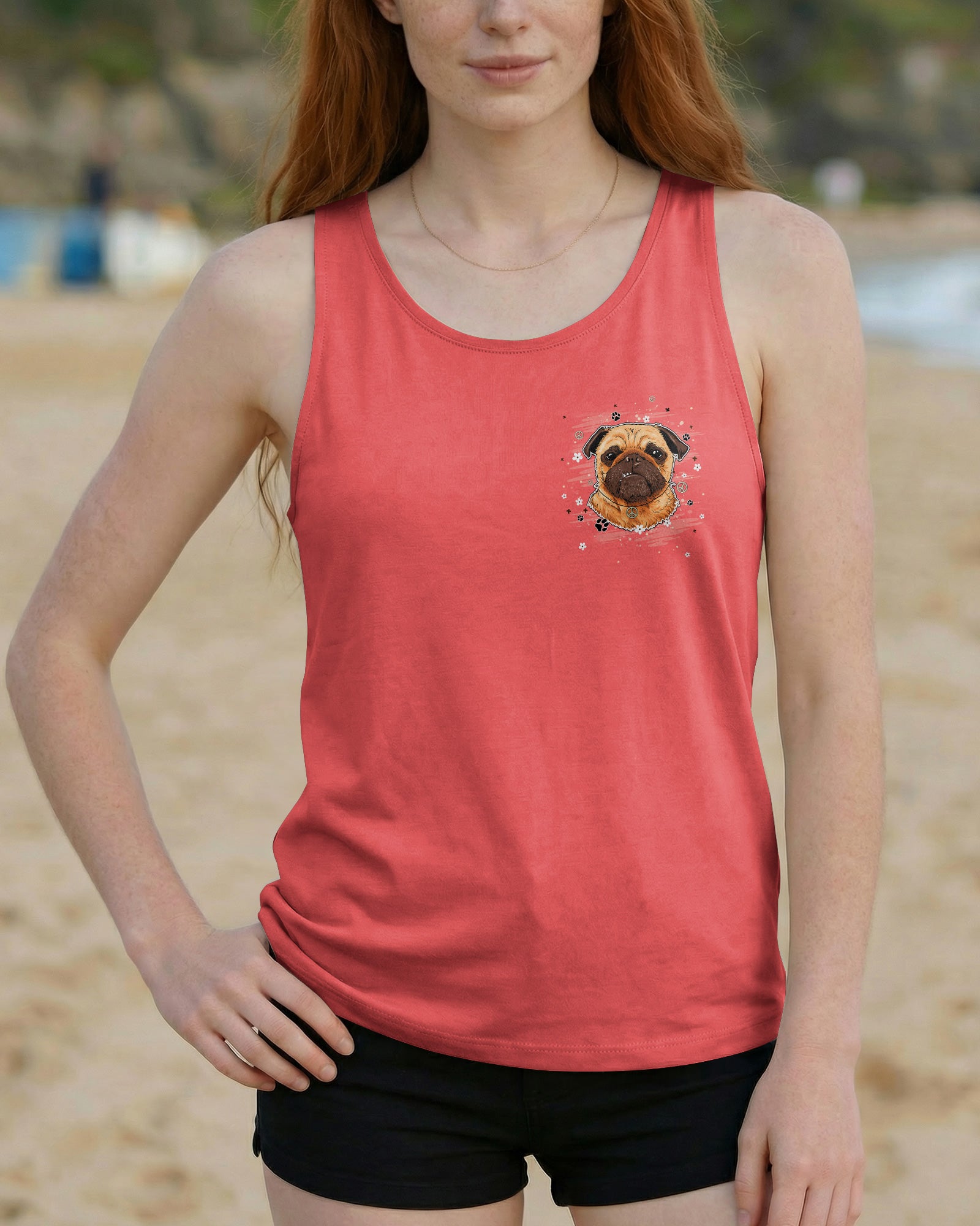 APPARENTLY I HAVE AN ATTITUDE WHO KNEW PUG DOG ALL OVER PRINT - TLHN0303262