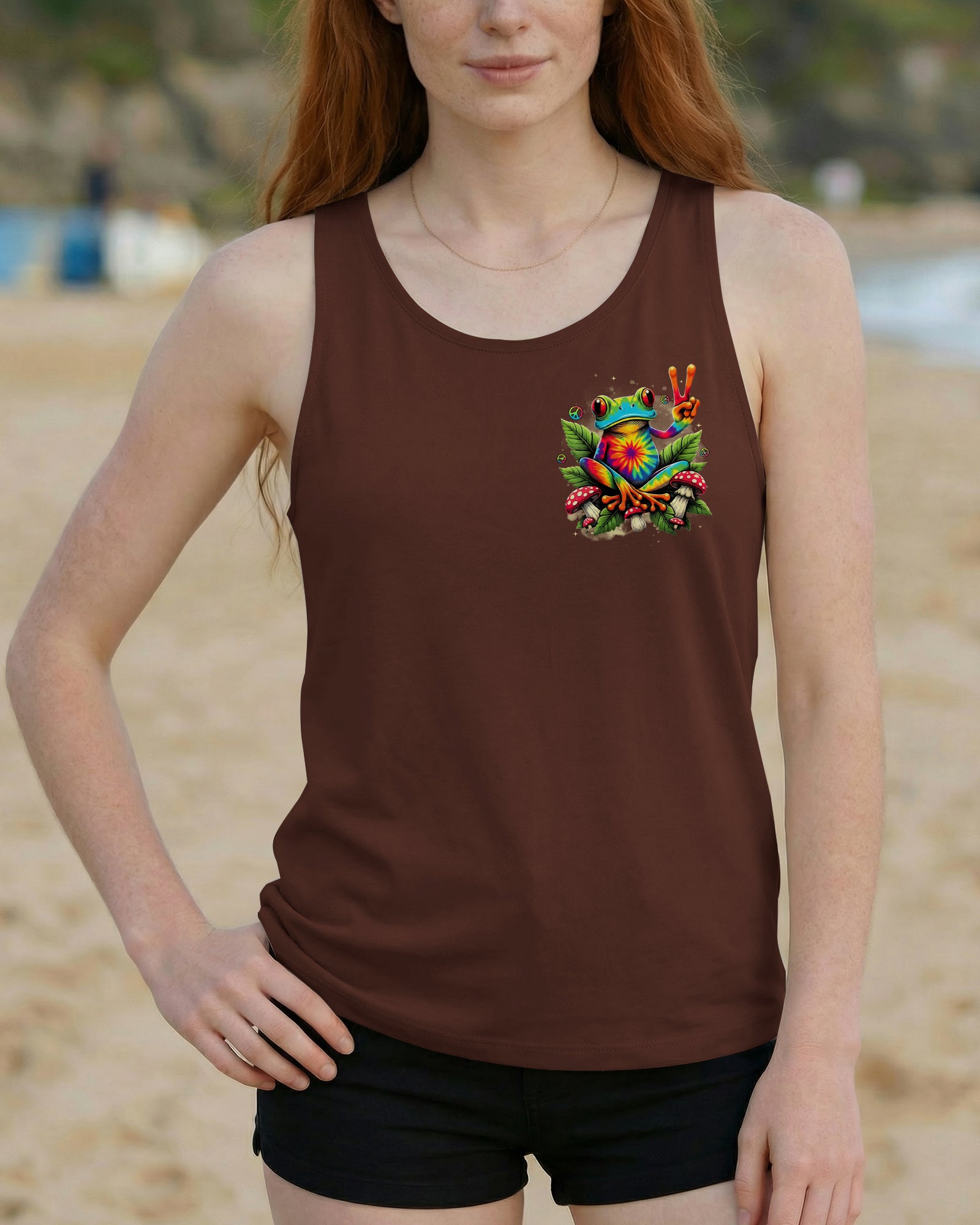 BE YOU THE WORLD WILL ADJUST FROG ALL OVER PRINT - TYTD0402261