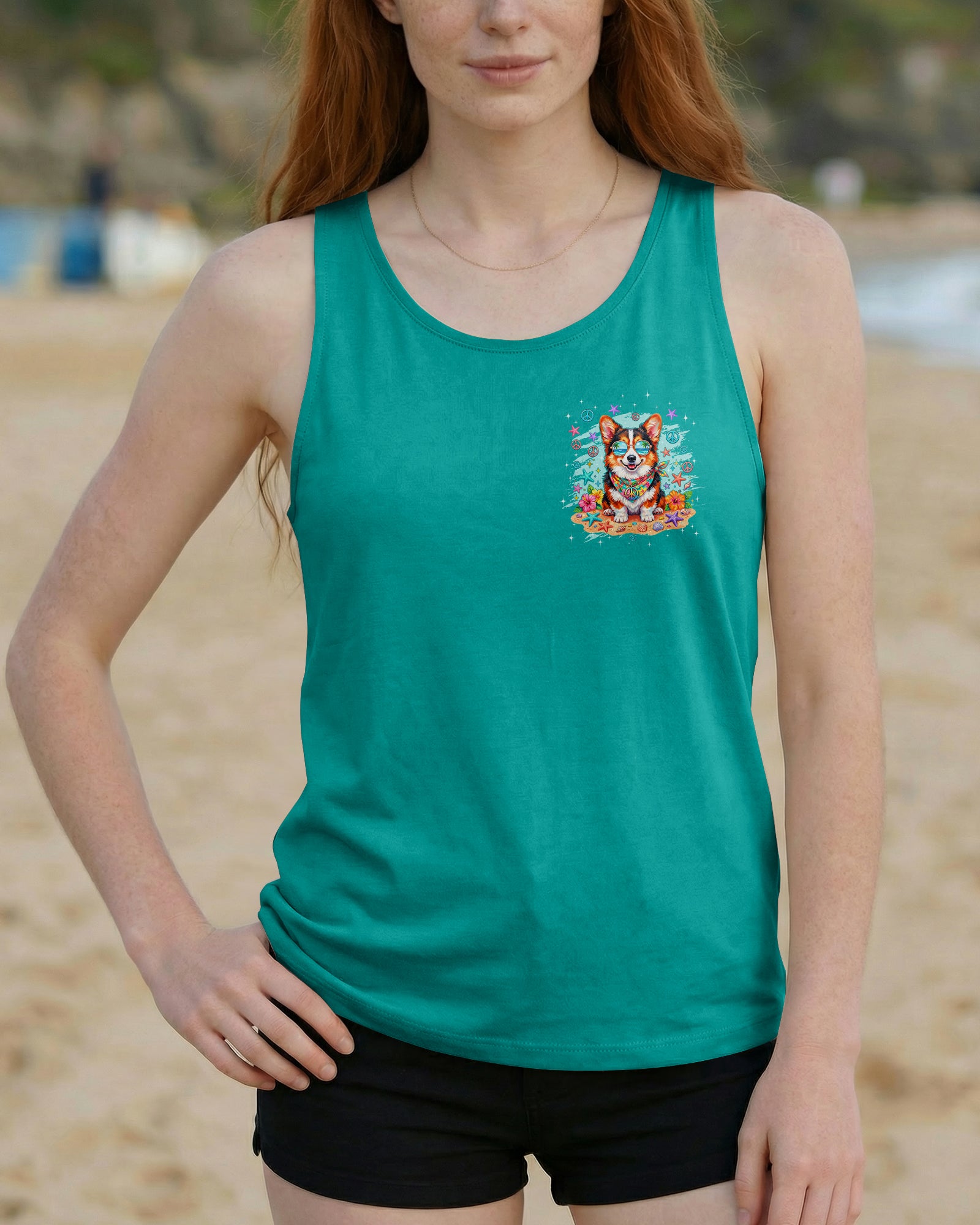 WHISPER WORDS OF WISDOM LET IT BE CORGI BEACH DOG ALL OVER PRINT - TYQY0405261