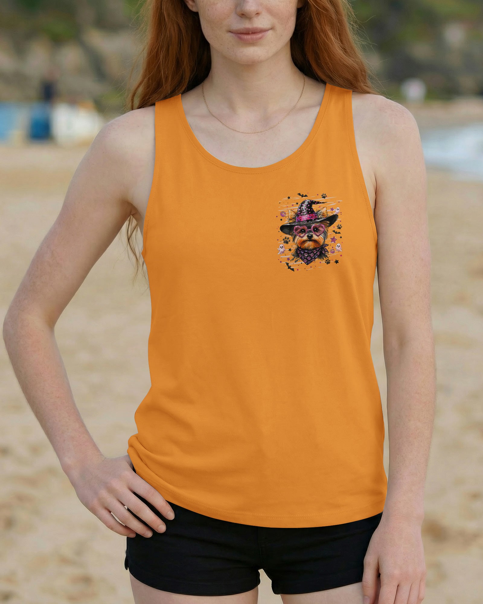 A WEE BIT WICKED YORKIE DOG HALLOWEEN ALL OVER PRINT - TLHN1707262