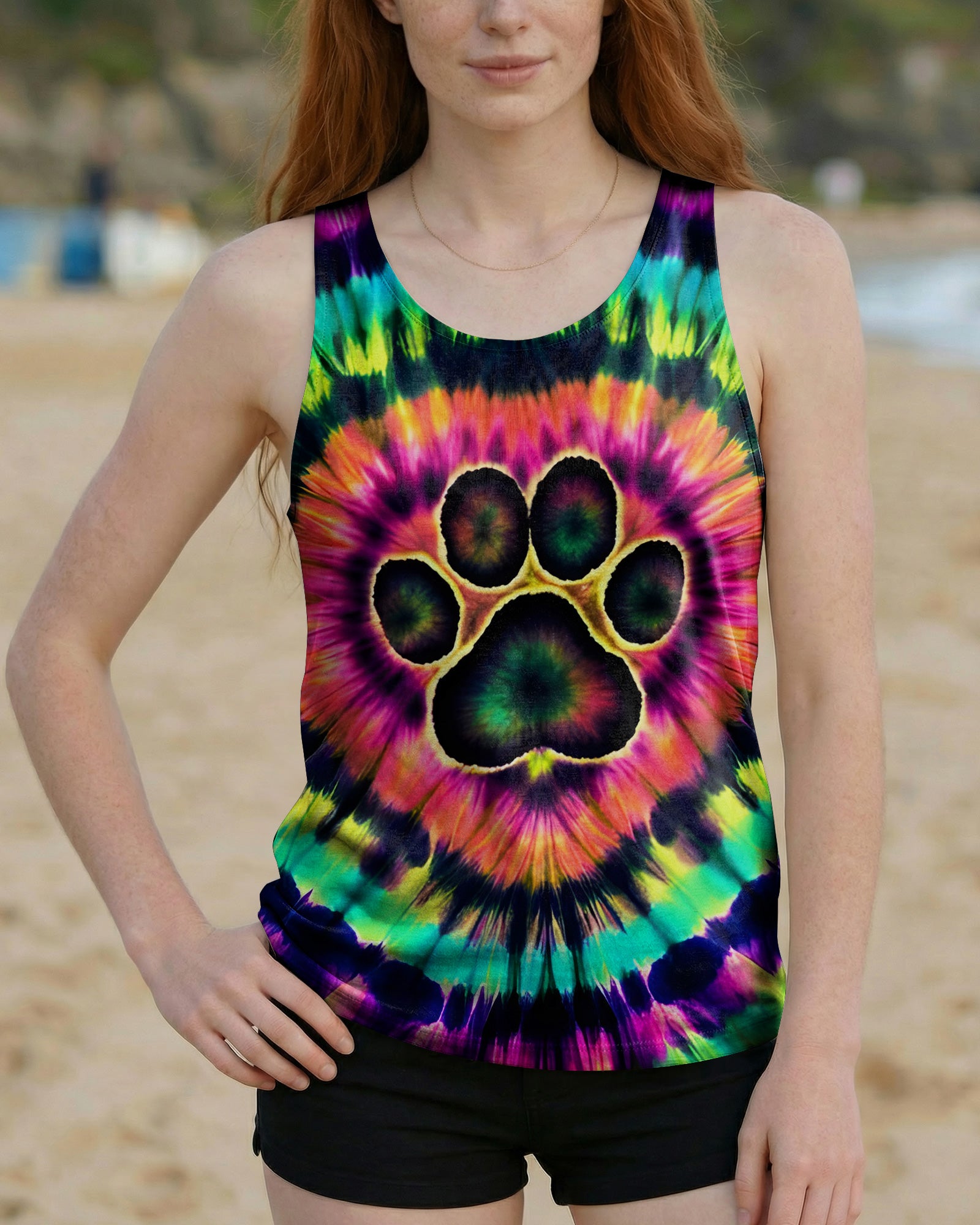 NEON COLORFUL PAW ALL OVER PRINT - TYQY2502261