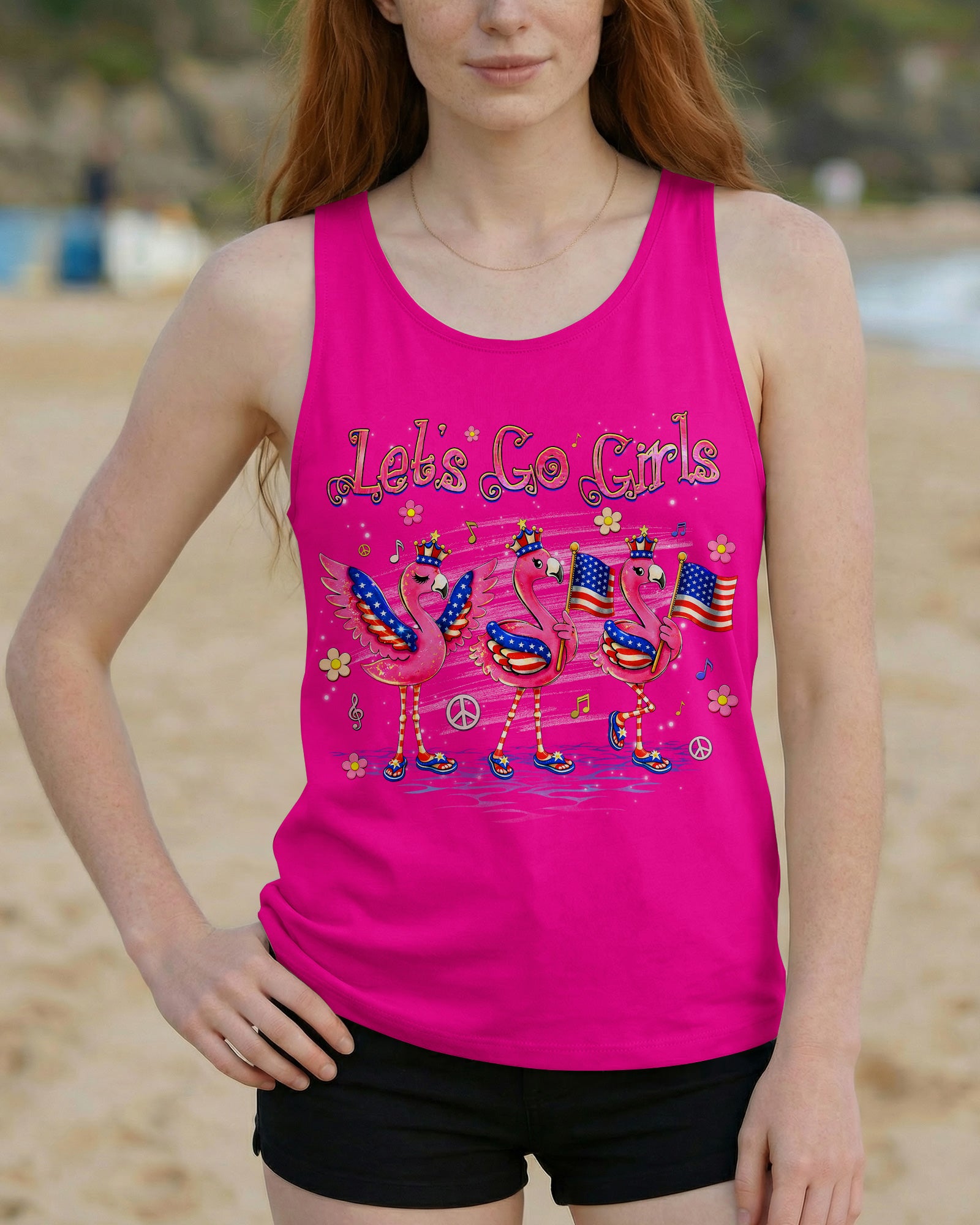 LET'S GO GIRLS FLAMINGO ALL OVER PRINT  - TLHG2703261