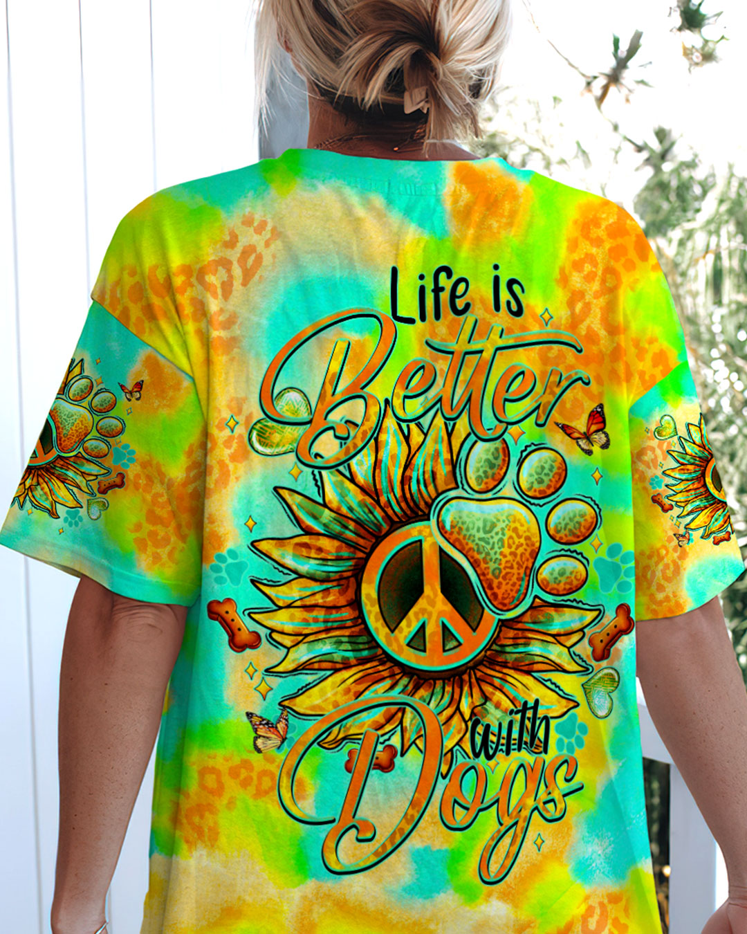LIFE IS BETTER WITH DOGS ALL OVER PRINT - TYTM2207241