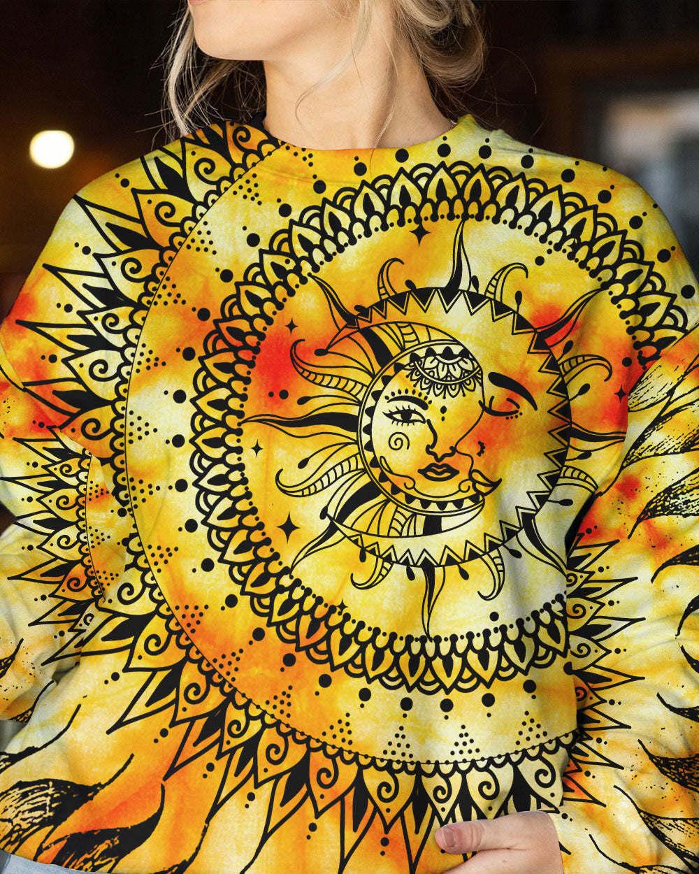 SUN AND MOON TIE DYE ALL OVER PRINT - TY1404236
