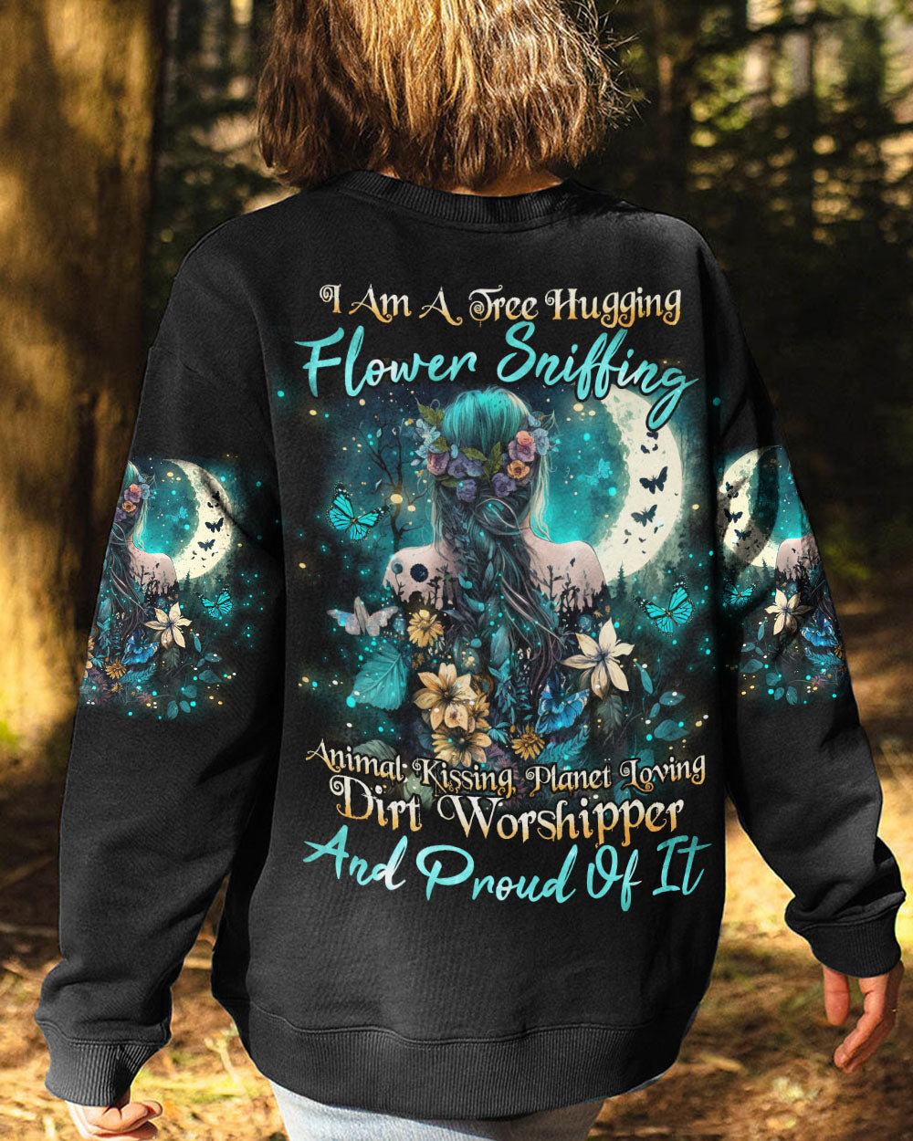 I AM A TREE HUGGING FLOWERS GIRL ALL OVER PRINT - TLNO1603232