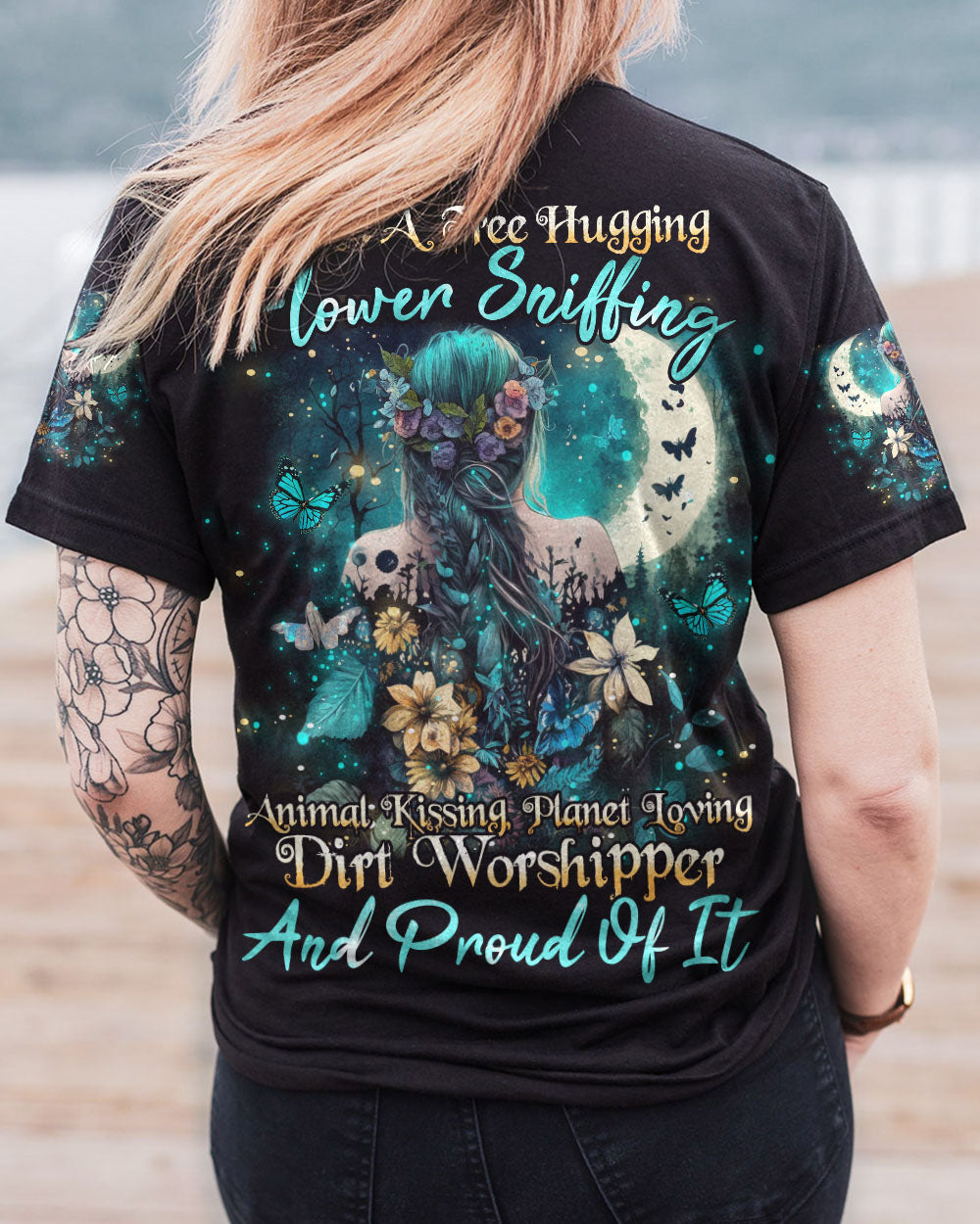 I AM A TREE HUGGING FLOWERS GIRL ALL OVER PRINT - TLNO1603232