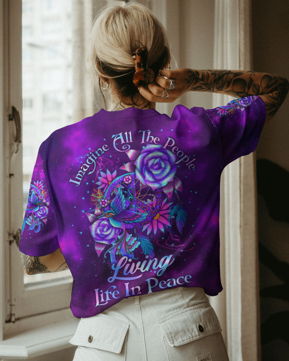 IMAGINE ALL THE PEOPLE LIVING LIFE IN PEACE ALL OVER PRINT - YHLN2404233