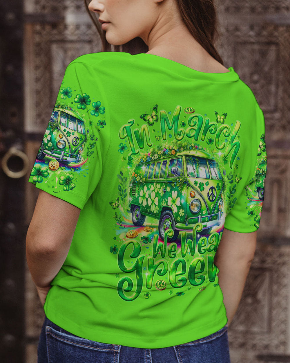 IN MARCH WE WEAR GREEN PATRICK'S DAY ALL OVER PRINT - TY0401241
