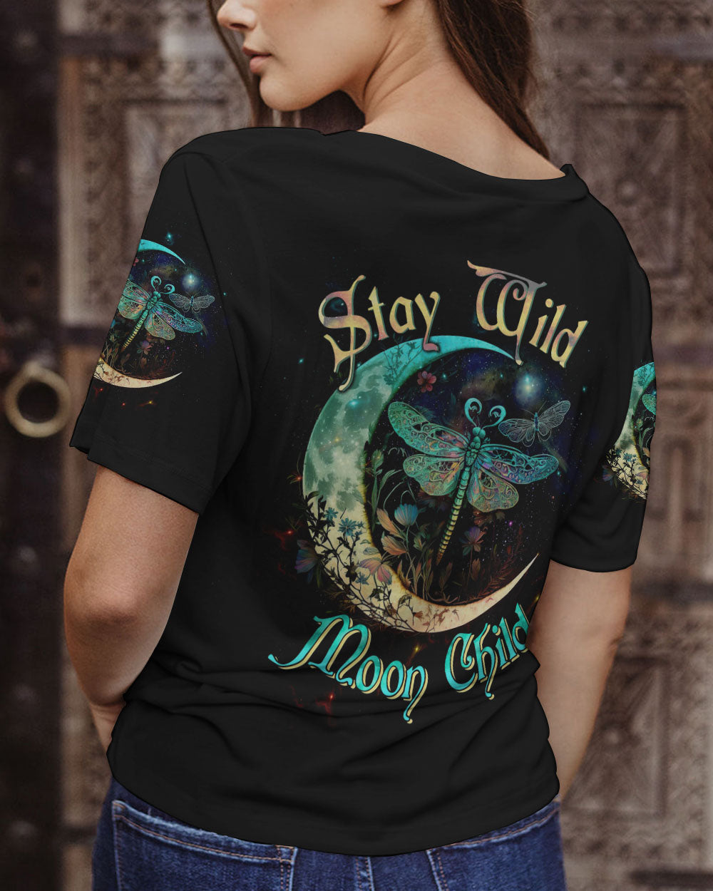 STAY WILD MOON CHILD DRAGONFLY ALL OVER PRINT - TLTW1703234