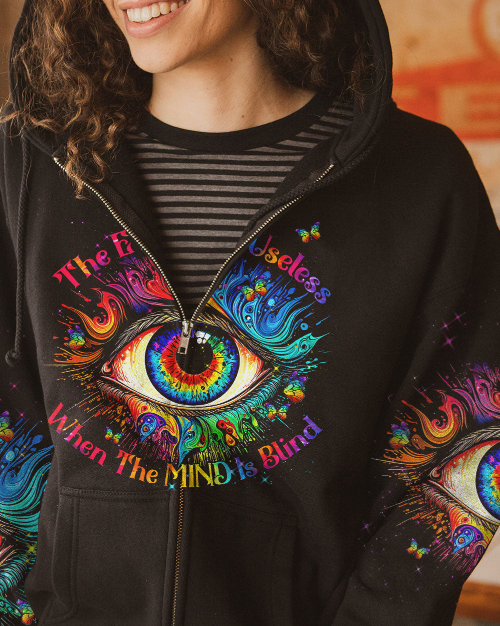 THE EYES ARE USELESS WHEN THE MIND IS BLIND ALL OVER PRINT - TYTM0504235