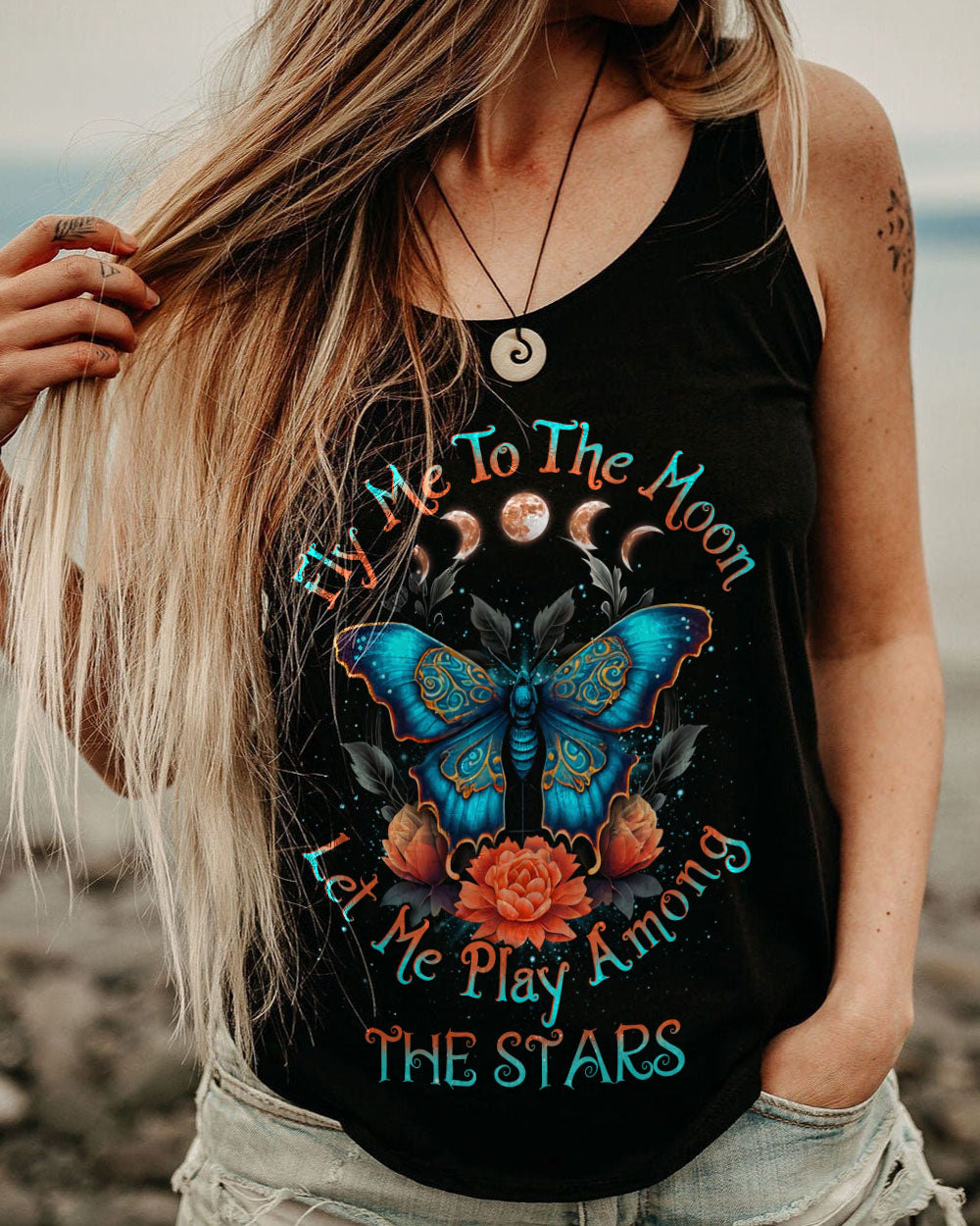 FLY ME TO THE MOON BUTTERFLY ALL OVER PRINT - YHDU2004233