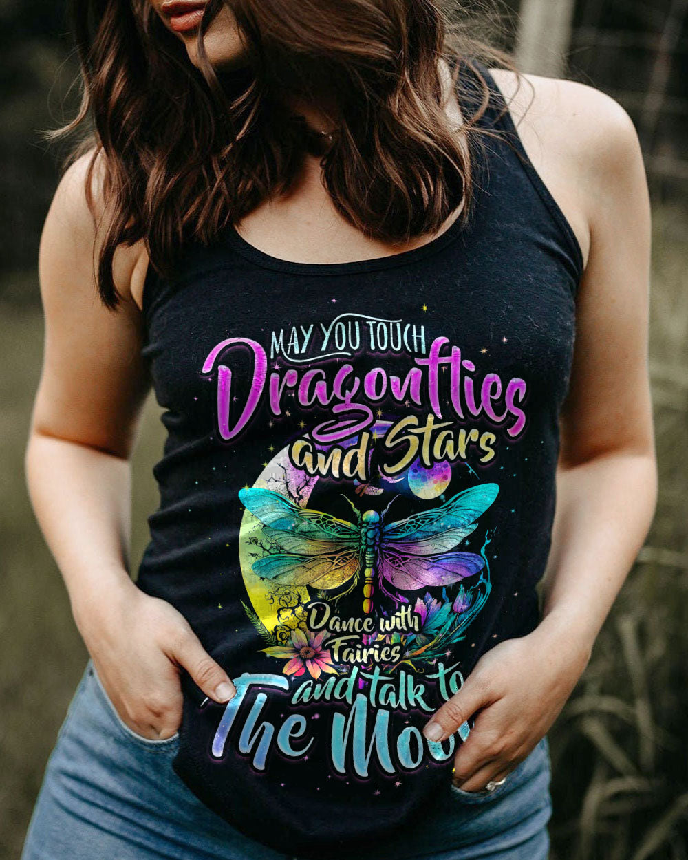 MAY YOU TOUCH DRAGONFLIES AND STARS ALL OVER PRINT - TYTD1205232