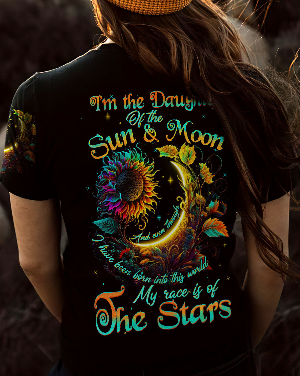 I AM THE DAUGHTER OF THE SUN AND MOON SUNFLOWER ALL OVER PRINT - TLNZ2804231