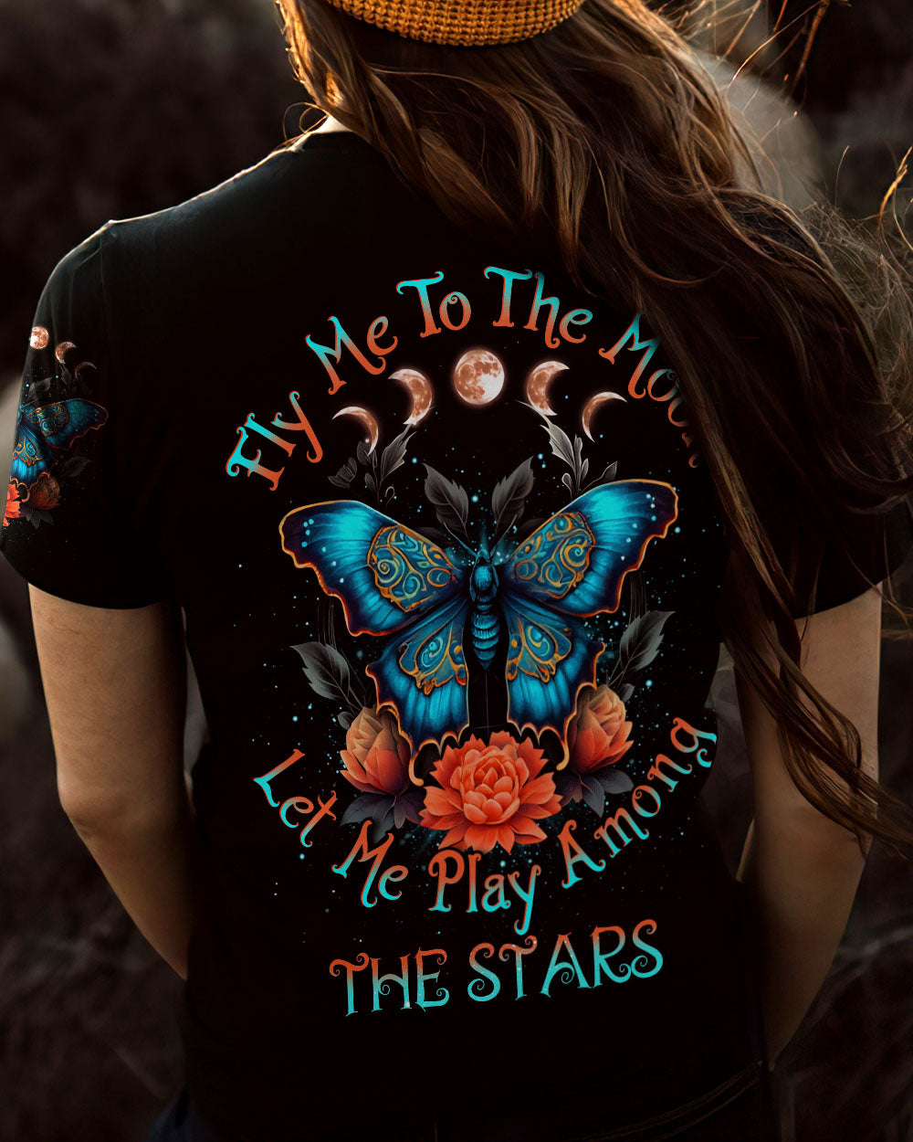 FLY ME TO THE MOON BUTTERFLY ALL OVER PRINT - YHDU2004233