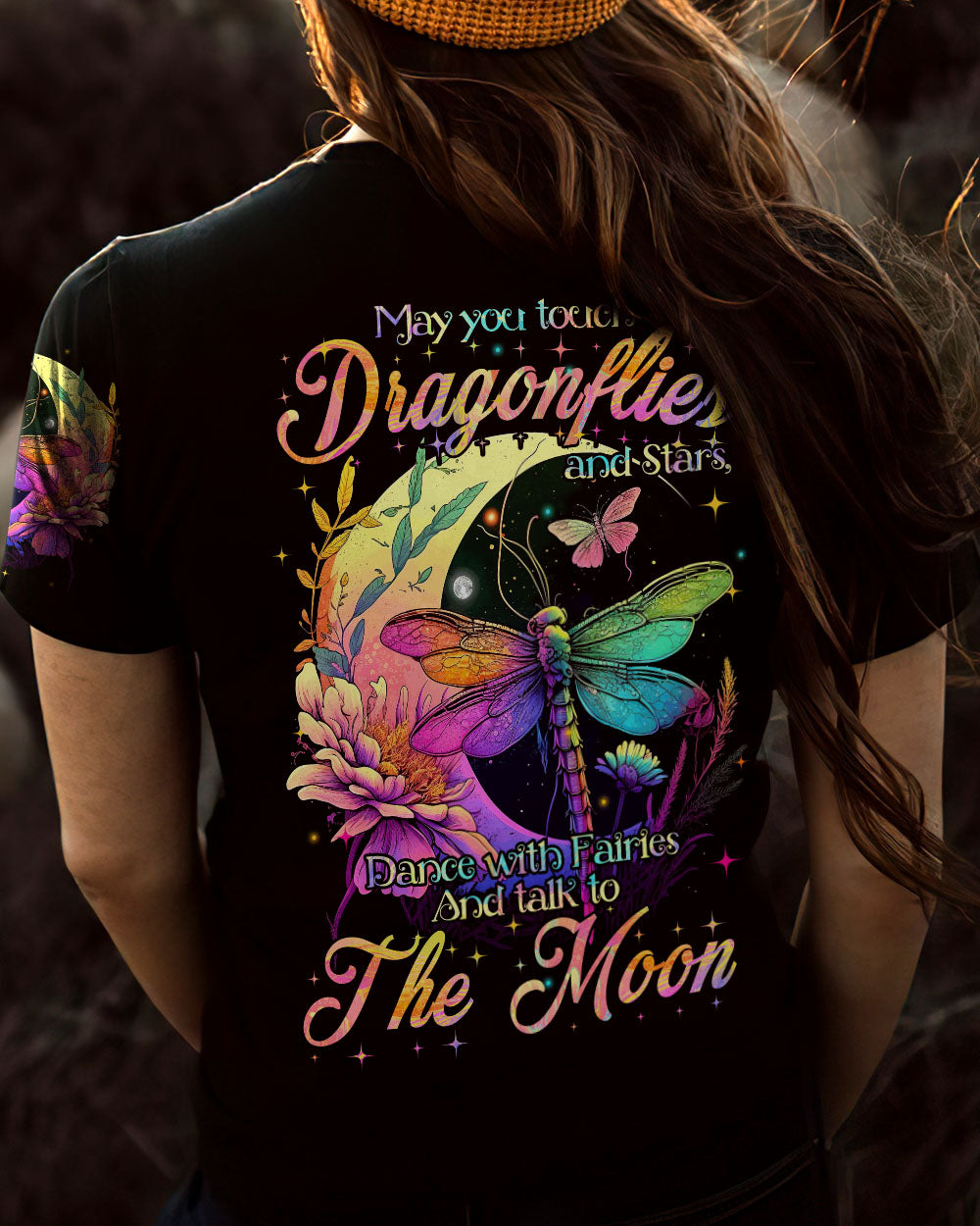 MAY YOU TOUCH DRAGONFLIES AND STARS ALL OVER PRINT - TYTM0805233