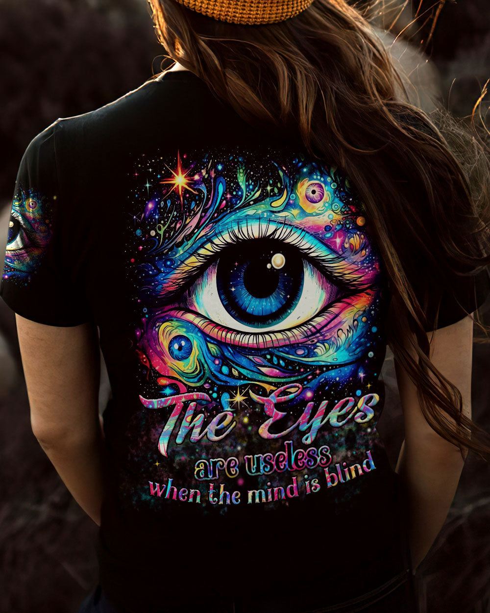 THE EYES ARE USELESS WHEN THE MIND IS BLIND ALL OVER PRINT - TYTM0905231
