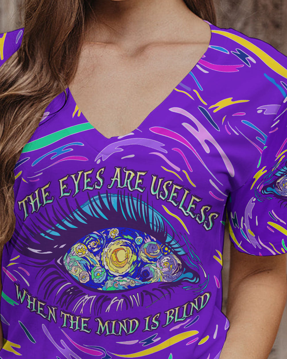 THE EYES ARE USELESS WHEN THE MIND IS BLIND ALL OVER PRINT - YHLN1005233