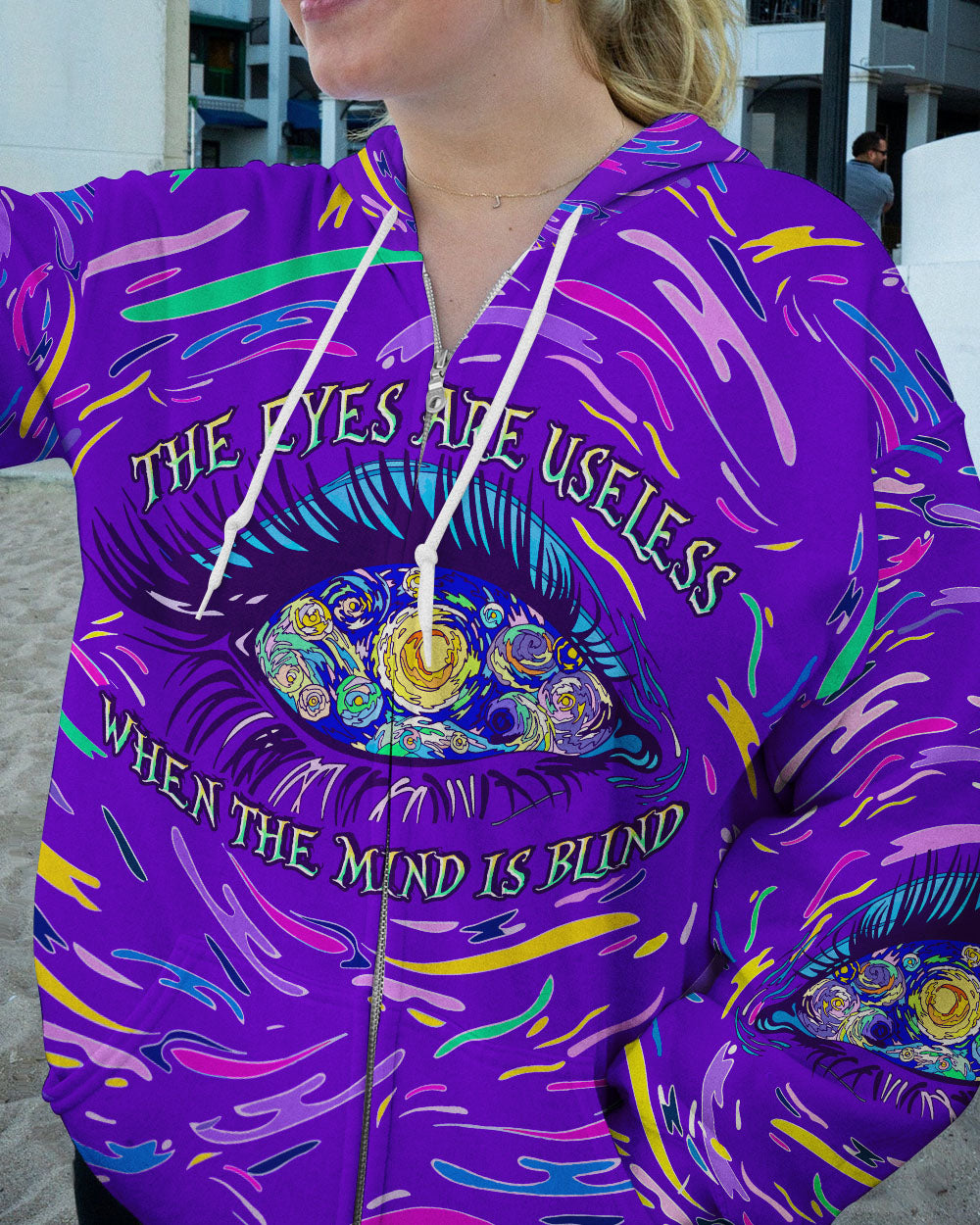 THE EYES ARE USELESS WHEN THE MIND IS BLIND ALL OVER PRINT - YHLN1005233