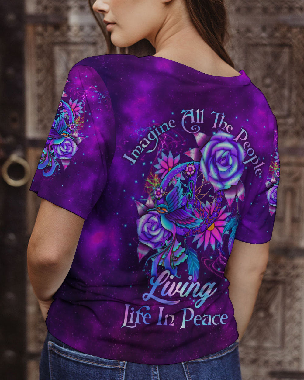 IMAGINE ALL THE PEOPLE LIVING LIFE IN PEACE ALL OVER PRINT - YHLN2404233