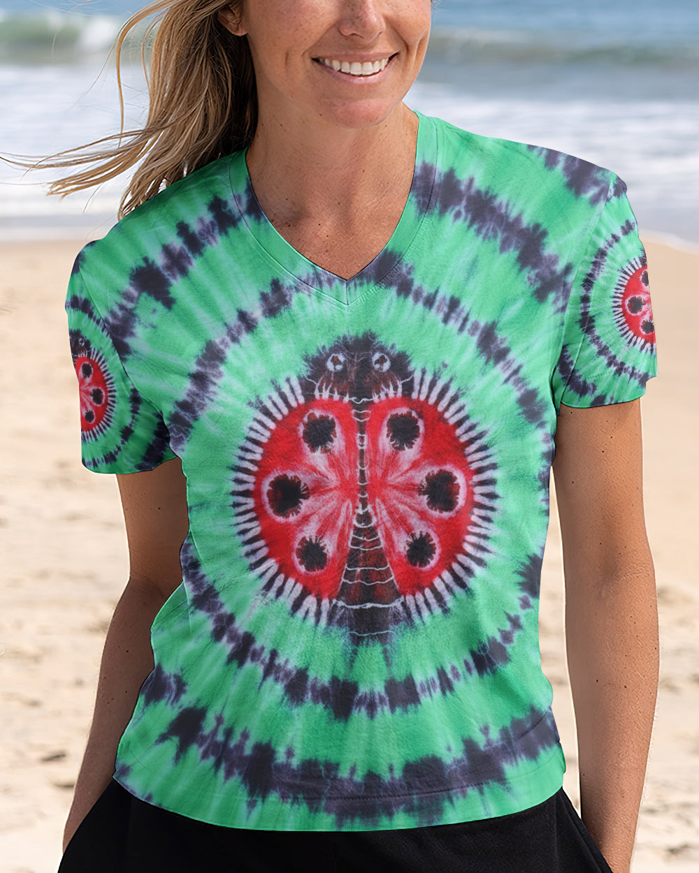 GREEN AURA LADYBUG ALL OVER PRINT - TY0501261