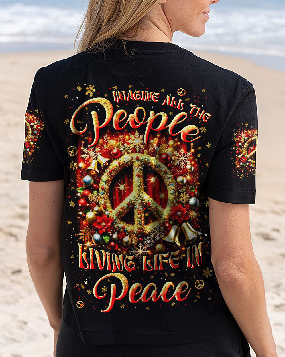 IMAGINE ALL THE PEOPLE LIVING LIFE IN PEACE CHRISTMAS ALL OVER PRINT - YHLN1410252