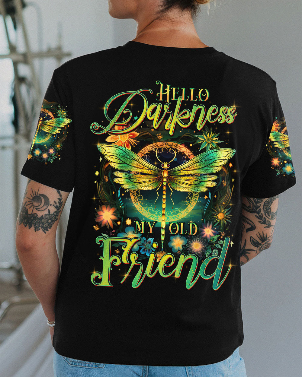 HELLO DARKNESS MY OLD FRIEND DRAGONFLY ALL OVER PRINT - TYTD0609252