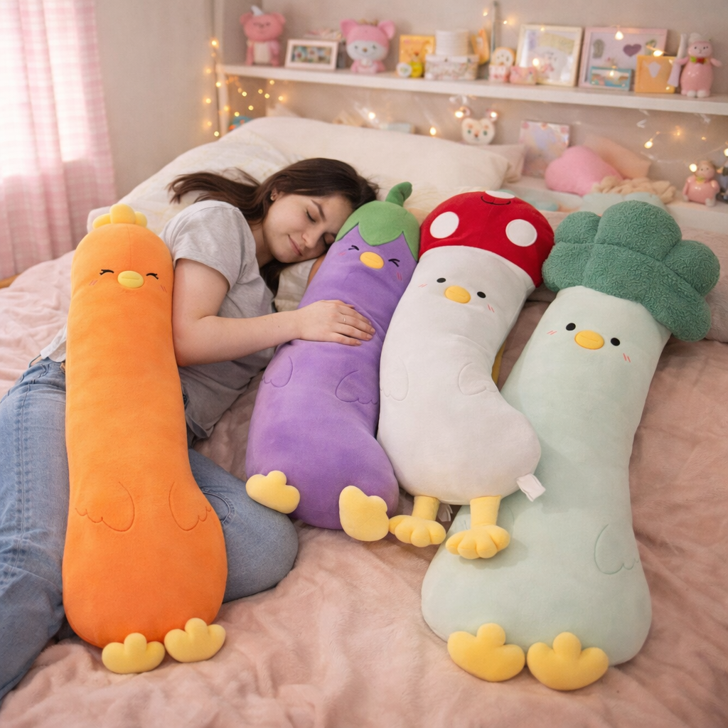 Long Vegetable Duck Family Plush Collection