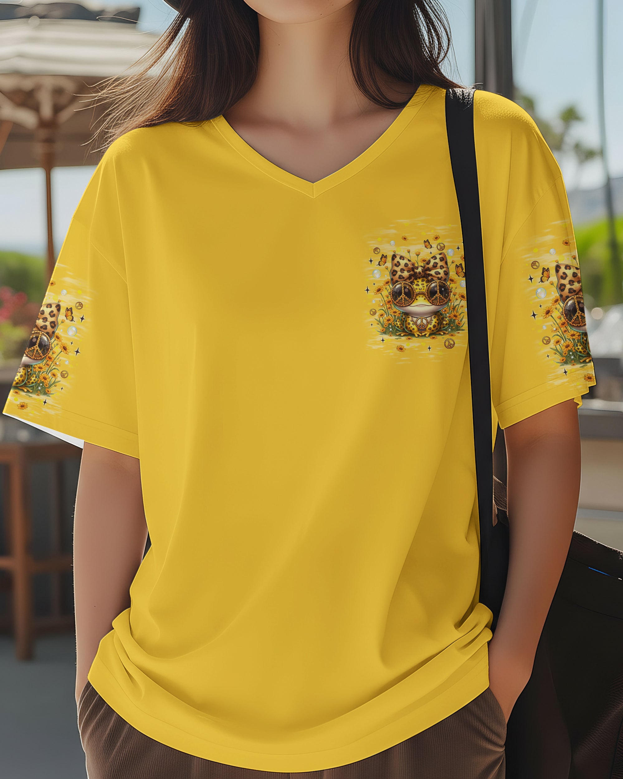 BE YOU THE WORLD WILL ADJUST LEOPARD FROG ALL OVER PRINT - TLNT1301261