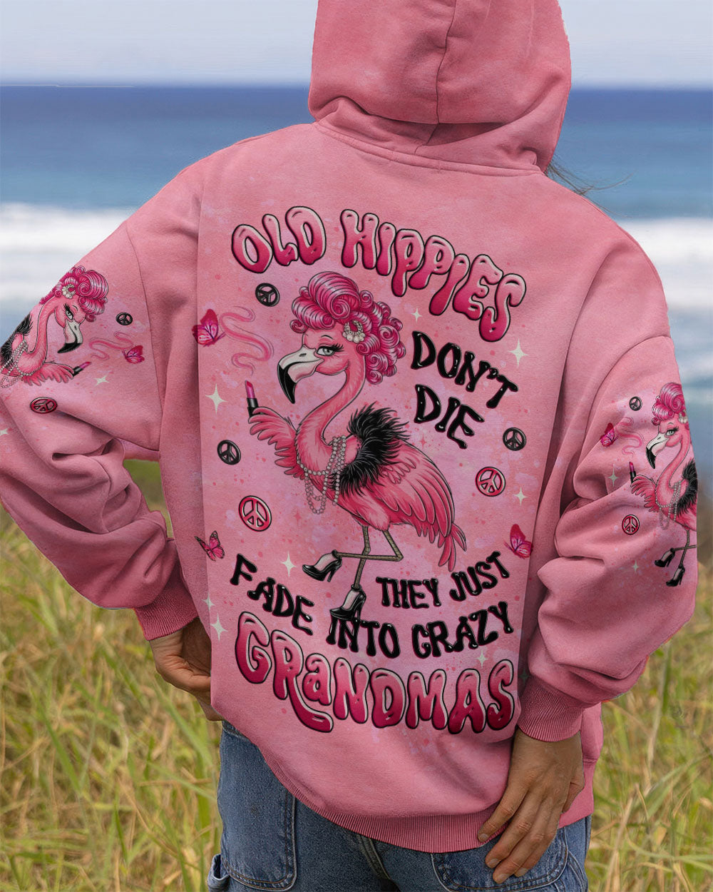 OLD HIPPIES DON'T DIE HIPPIE GRANDMA ALL OVER PRINT - YHLT2108254