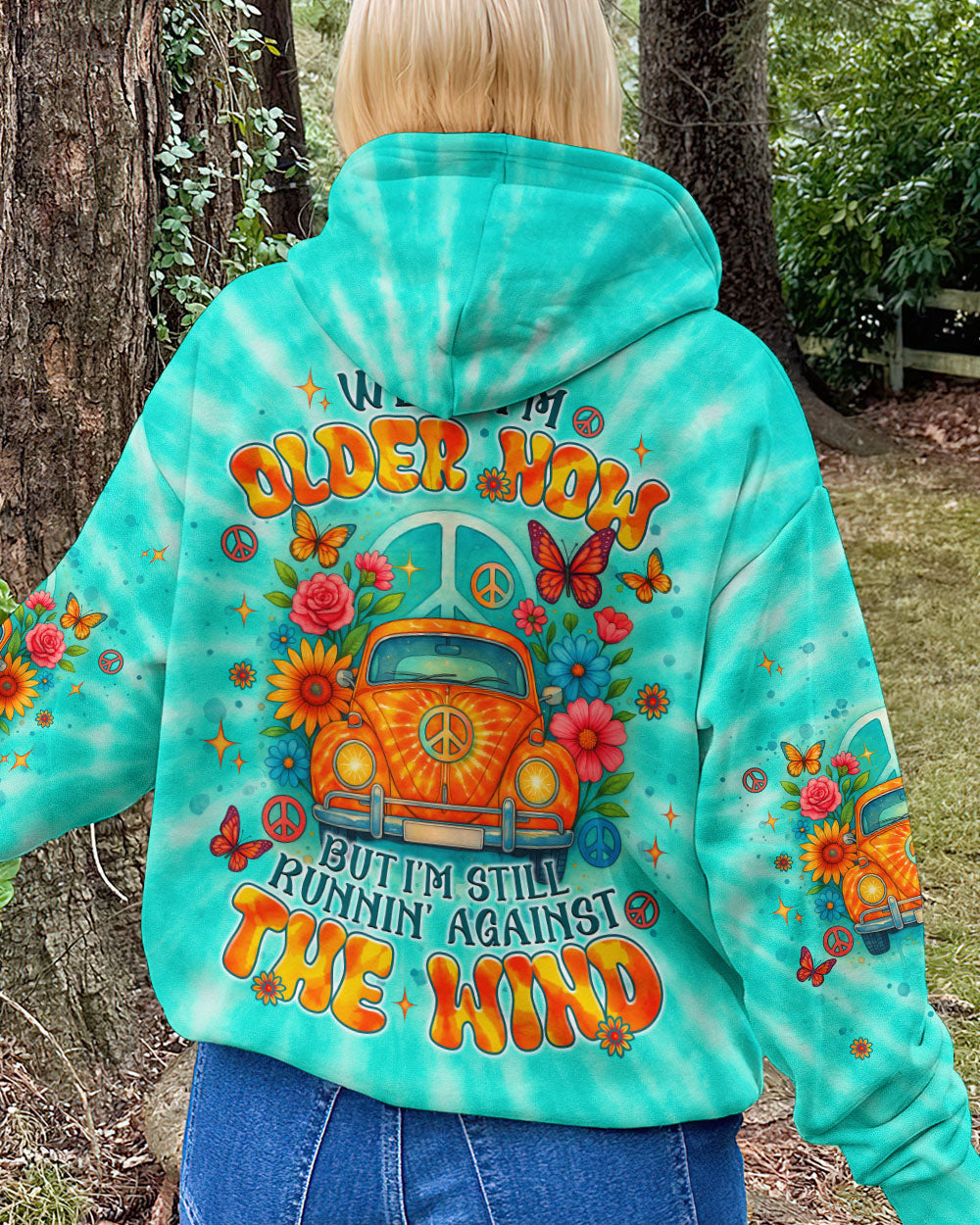 RUNNING AGAINST THE WIND CAR TIE DYE  ALL OVER PRINT - TLNT1106252