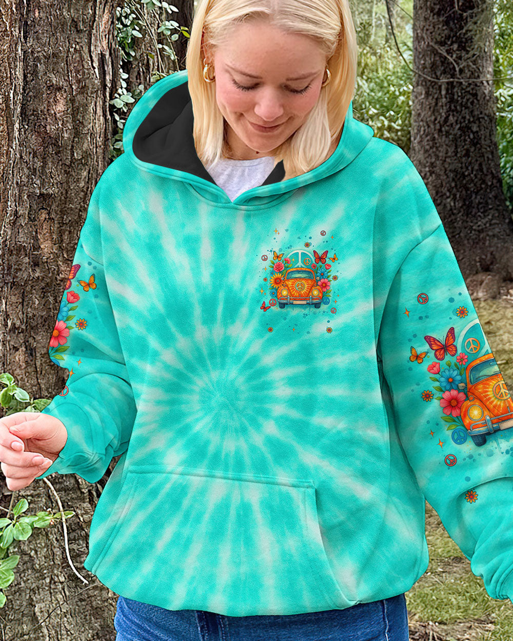 RUNNING AGAINST THE WIND CAR TIE DYE  ALL OVER PRINT - TLNT1106252