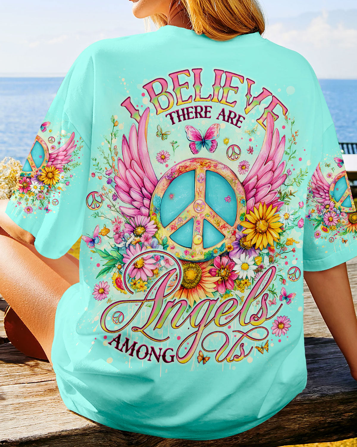 I BELIEVE THERE ARE ANGELS AMONG US WINGS ALL OVER PRINT - TLNO1504252