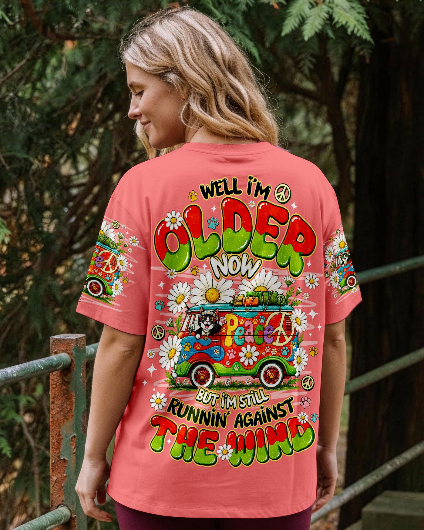 RUNNING AGAINST THE WIND BUS CAT ALL OVER PRINT - TLNO1007262