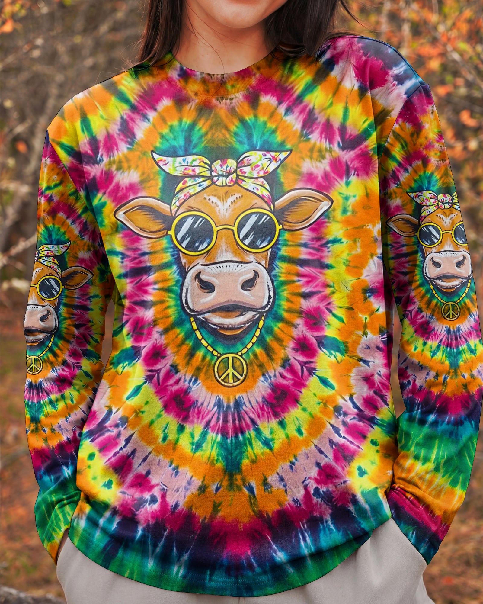 PSYCHEDELIC GROOVY HEIFER ALL OVER PRINT - YHLN2601262