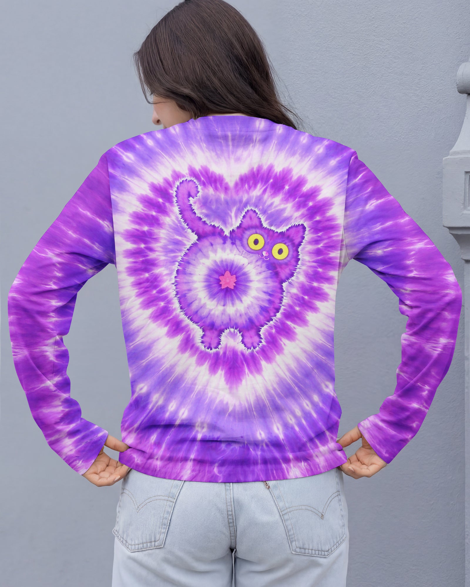 FUNNY CAT PURPLE SWIRL  ALL OVER PRINT - TLTW0801261