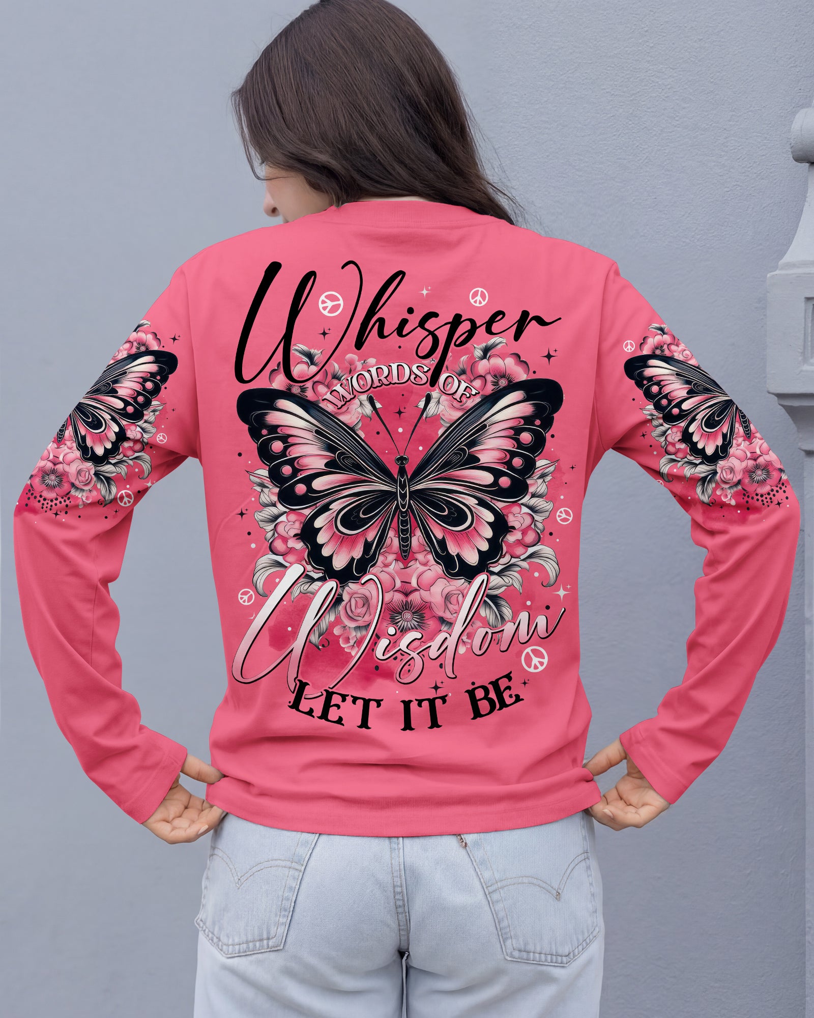 WHISPER WORDS OF WISDOM LET IT BE BUTTERFLY ALL OVER PRINT - TYTD0501261