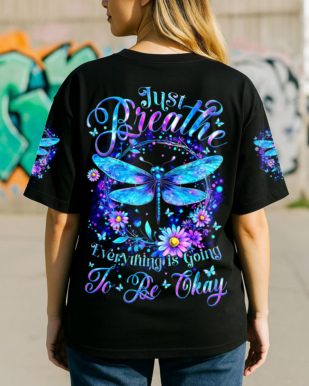 JUST BREATHE DRAGONFLY ALL OVER PRINT - TYTM1206251