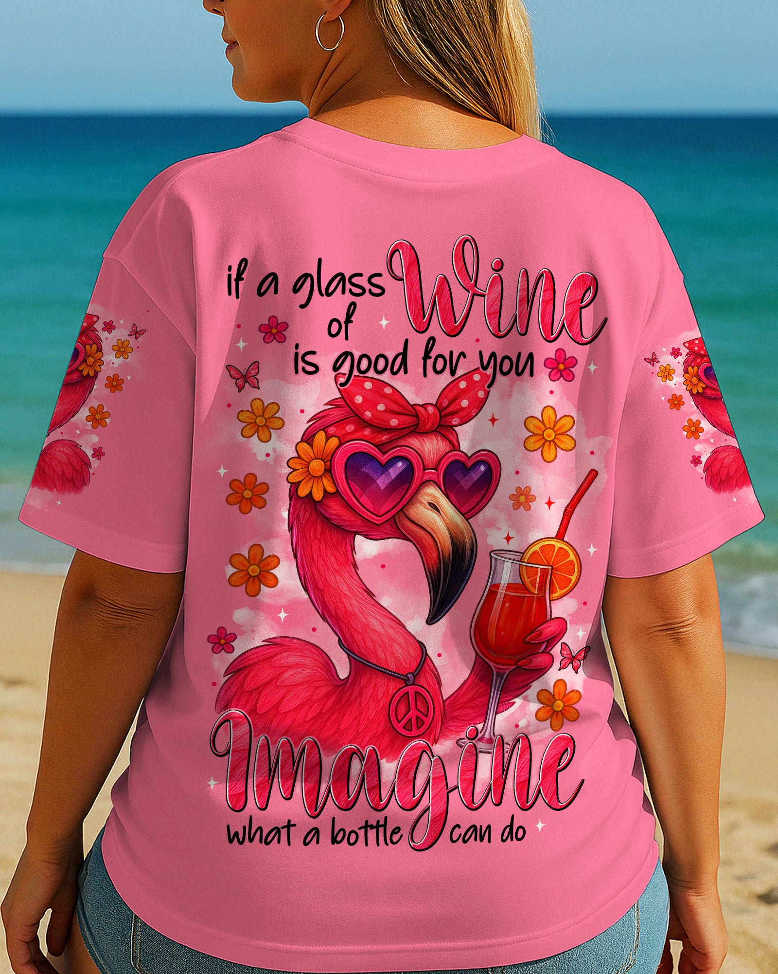GOOD FOR YOU FLAMINGO HIPPIE ALL OVER PRINT - TYTM1704254