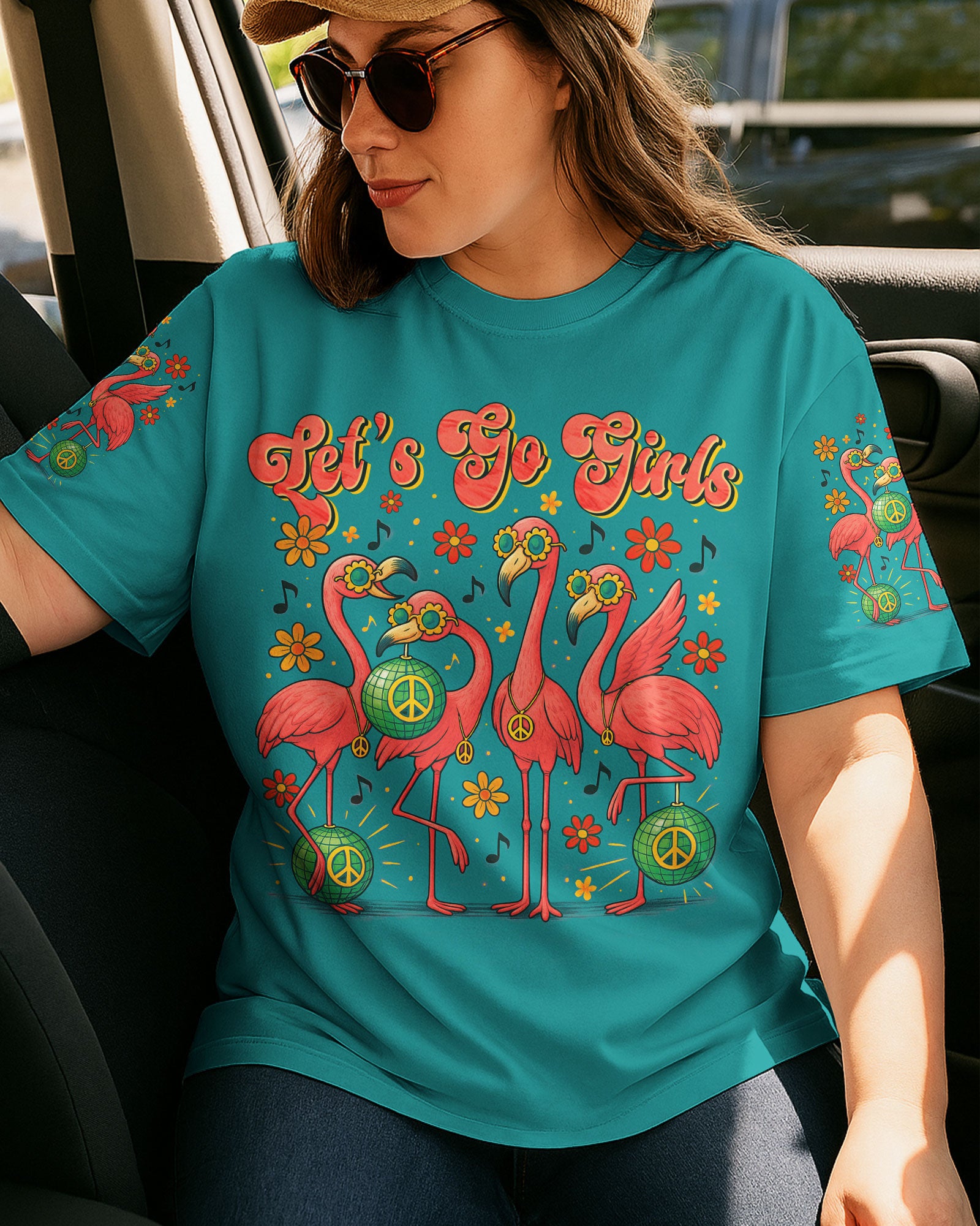 LET'S GO GIRLS FLAMINGO ALL OVER PRINT - TYTM0805252