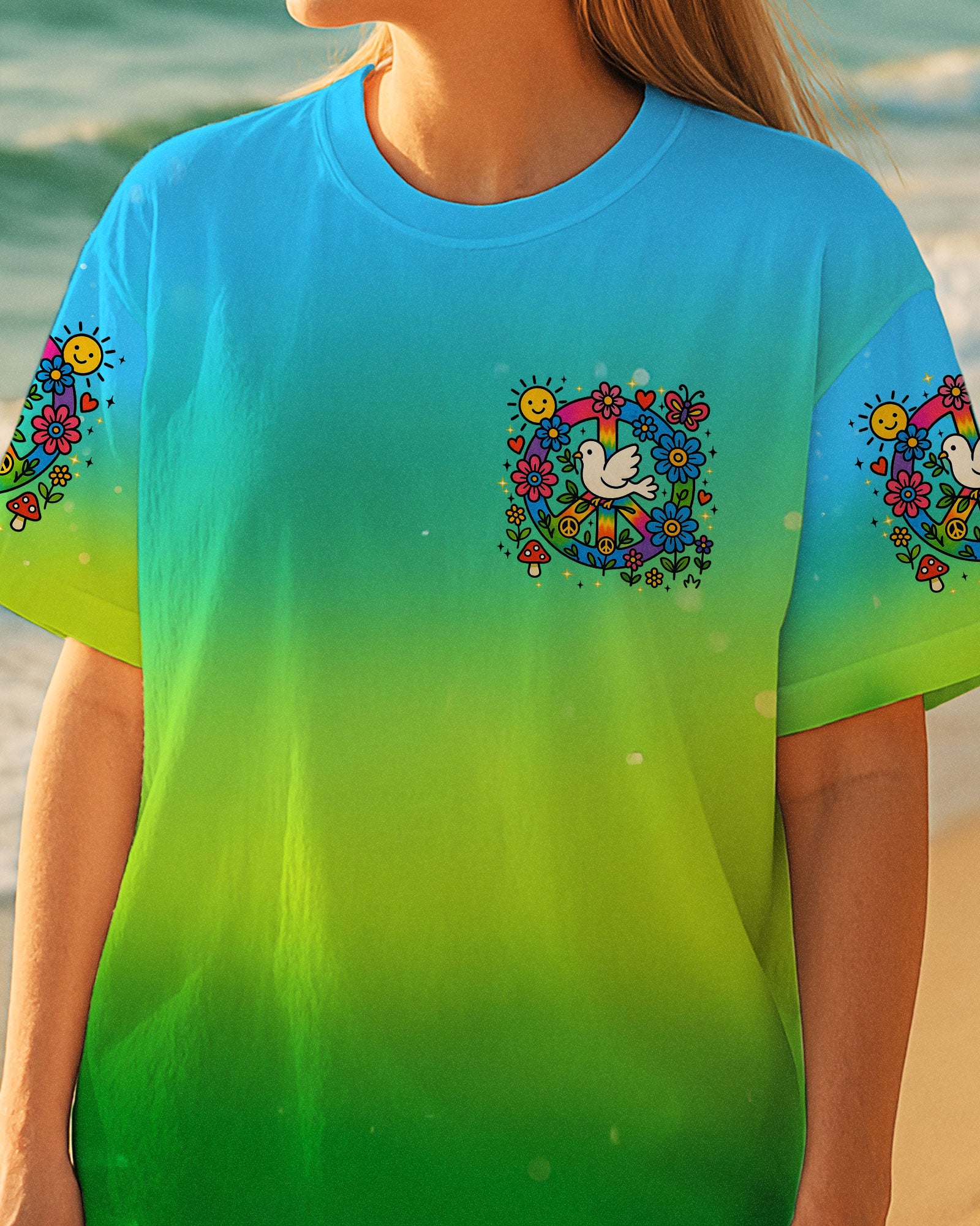 IMAGINE ALL THE PEOPLE LIVING LIFE IN PEACE TIE DYE ALL OVER PRINT - TYTM1407251