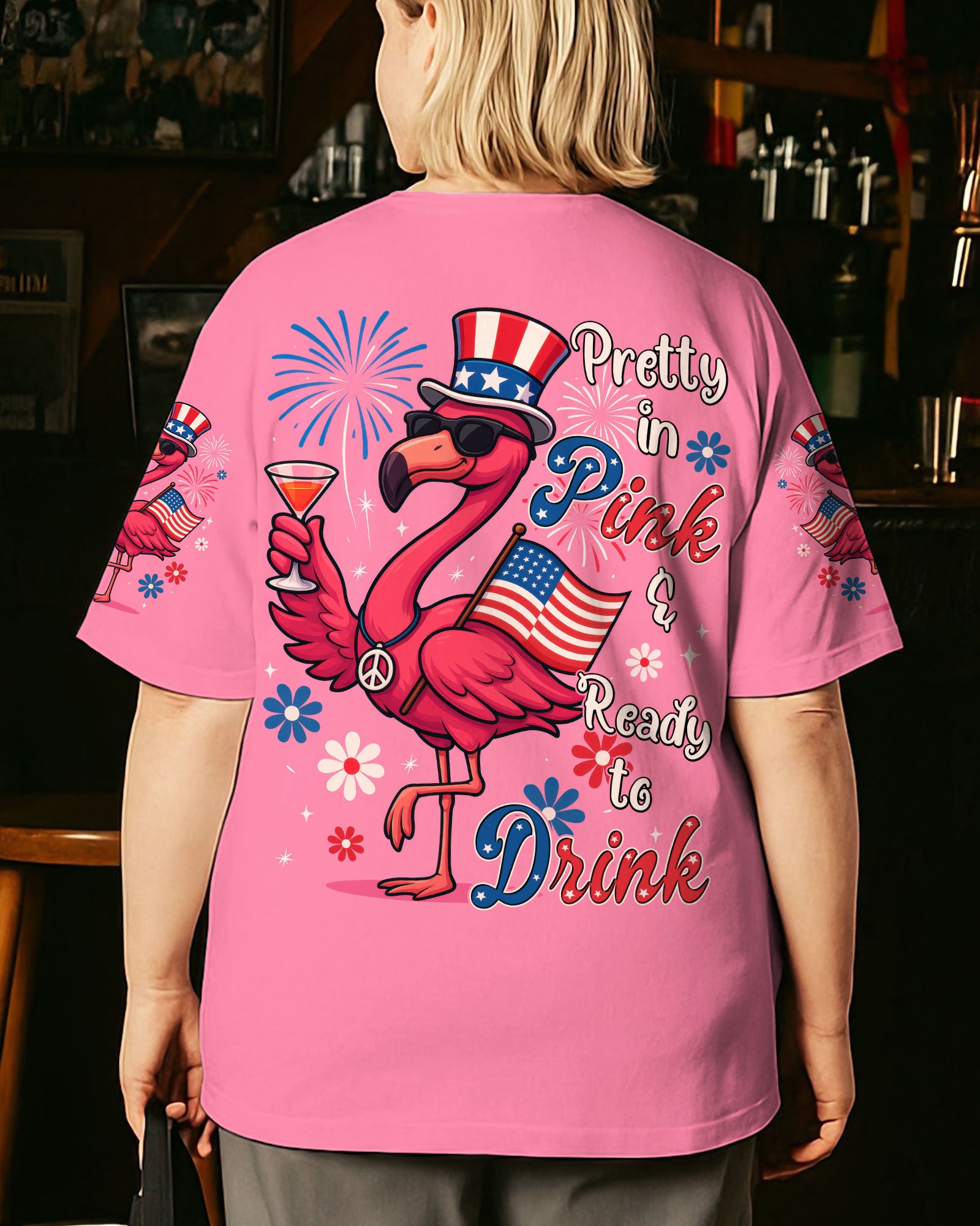 PRETTY IN PINK FLAMINGO ALL OVER PRINT - TYTM1405251