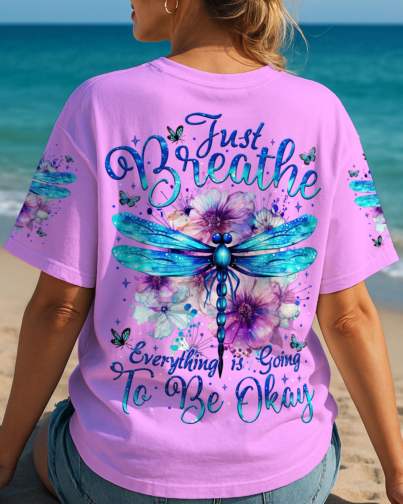 JUST BREATHE DRAGONFLY ALL OVER PRINT - TYTM1504252
