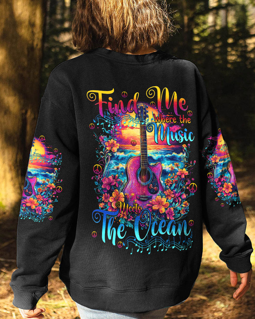 FIND ME WHERE THE MUSIC MEETS THE OCEAN ALL OVER PRINT - TY0212241