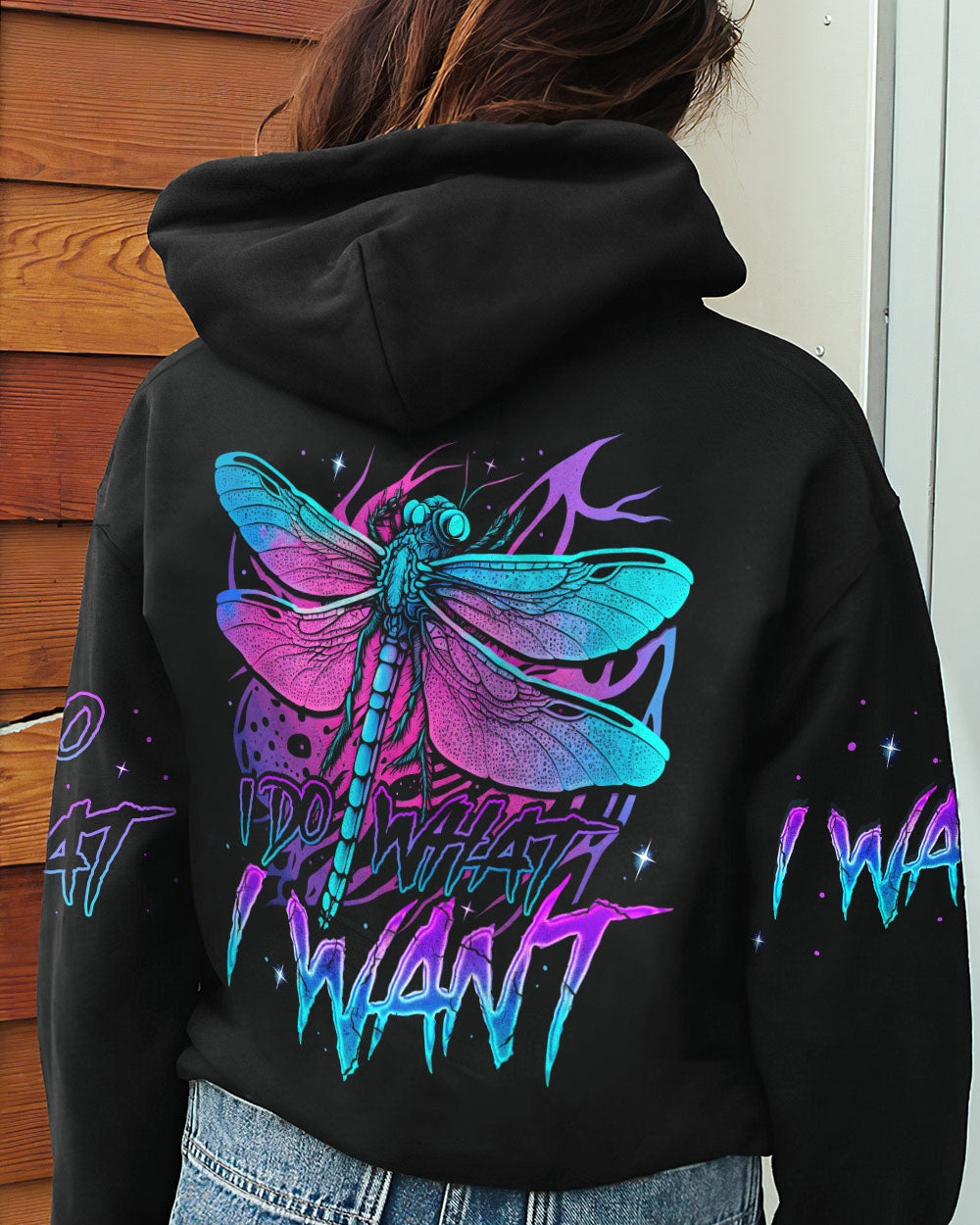 I DO WHAT I WANT DRAGONFLY ALL OVER PRINT - TY0304233